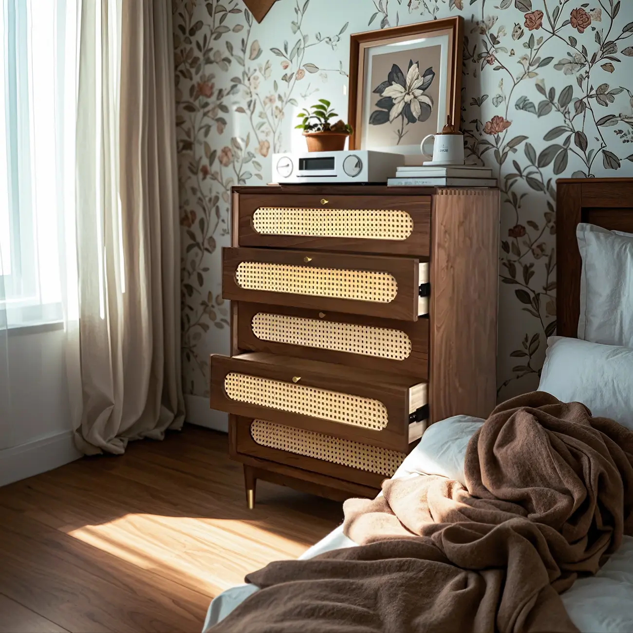 Traditional Dark Brown Wooden Dressers & Chests with Drawers Image - 4 | homeyfad