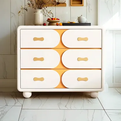 Classic Wooden Off-White Chests with Storage & Drawers Image - 1