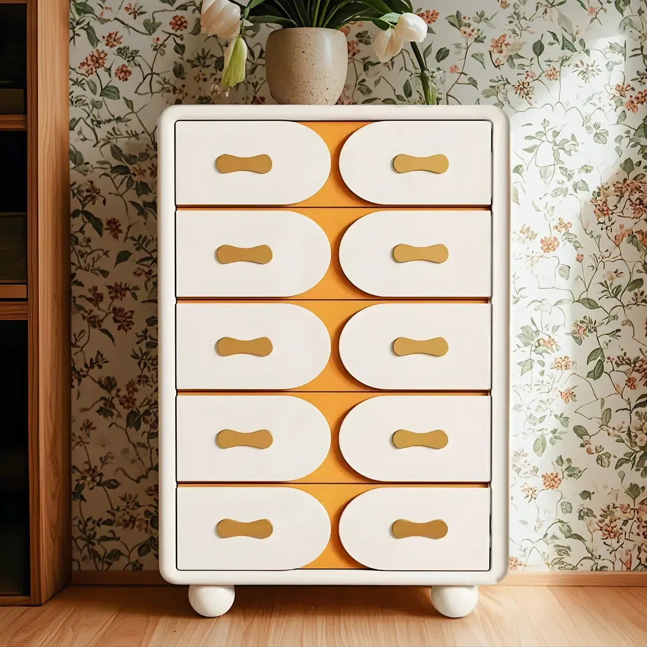 Classic Wooden Off-White Chests with Storage & Drawers Image - 2