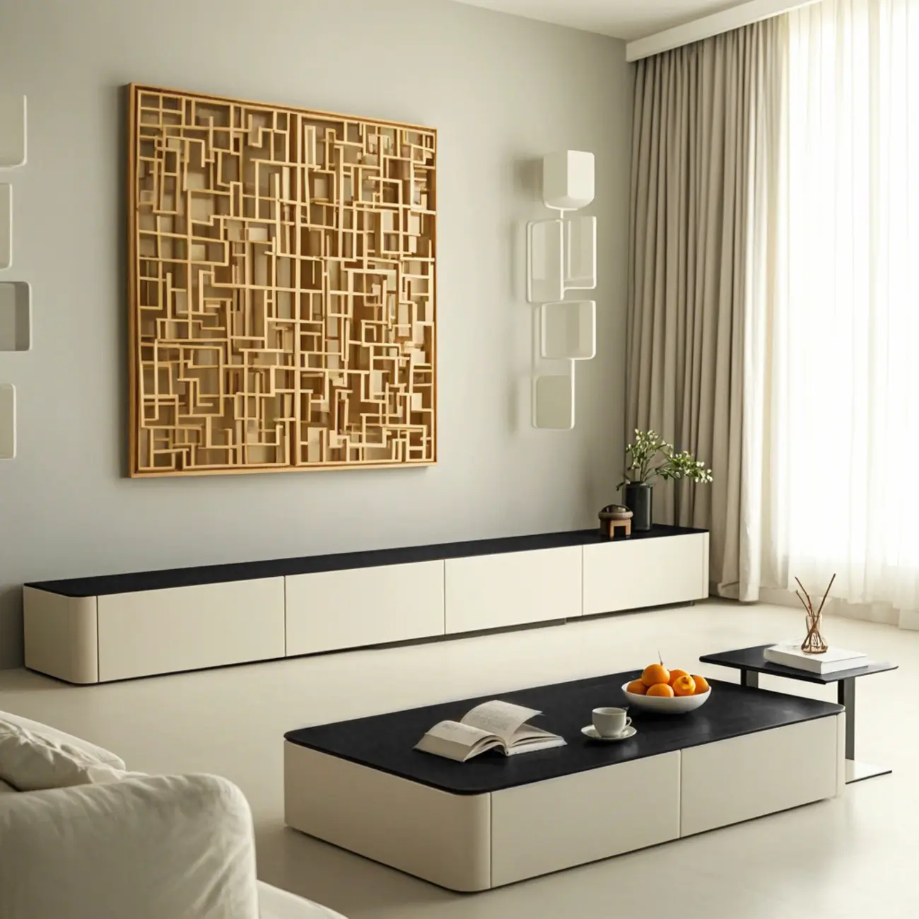 Modern Black Square Coffee Table with Drawers for Living Room  Image - 9 | homeyfad