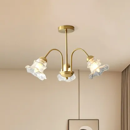 Luxury Vintage Crystal Flower Chandelier for Living Room Image - 2