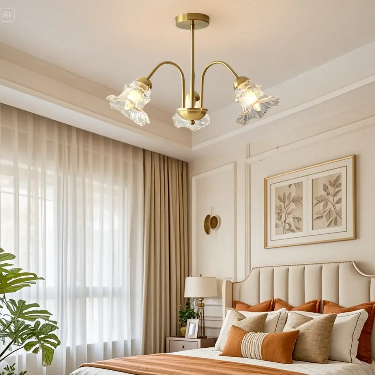 Luxury Vintage Crystal Flower Chandelier for Living Room Image - 16