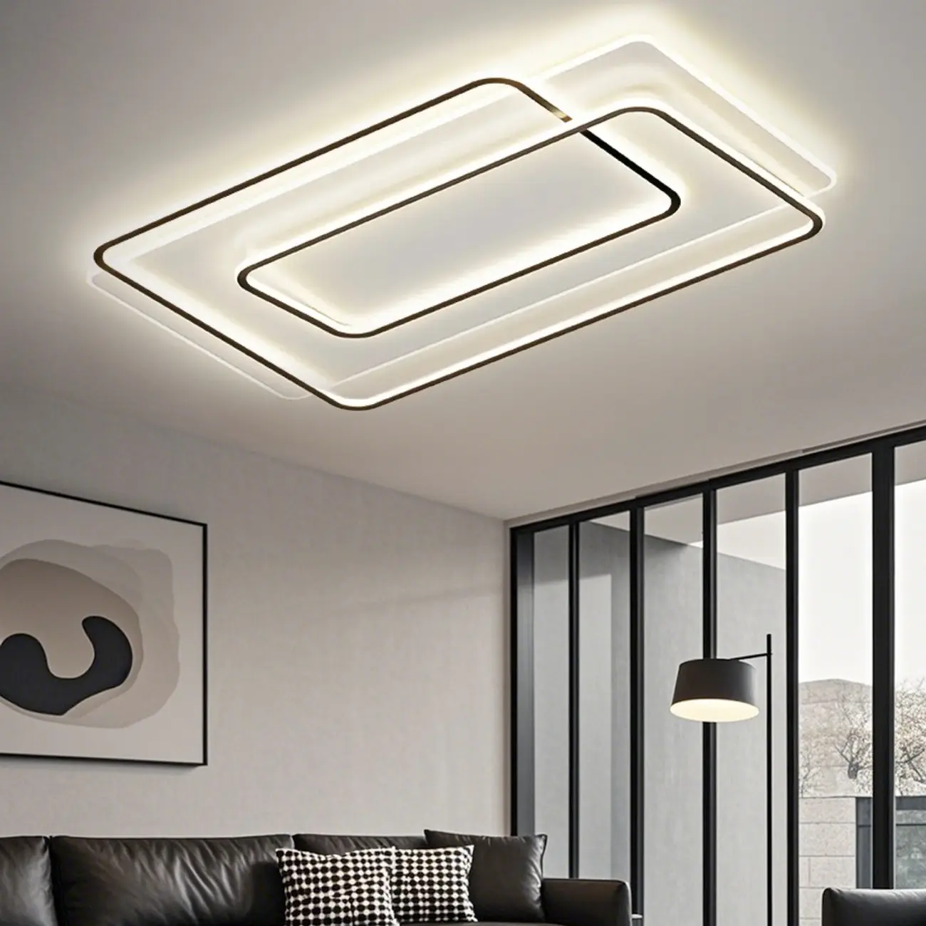 Modern LED Flush Ceiling Light with Third Gear Dimming Image - 1 | homeyfad