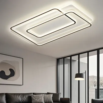 Modern LED Flush Ceiling Light with Third Gear Dimming Image - 1
