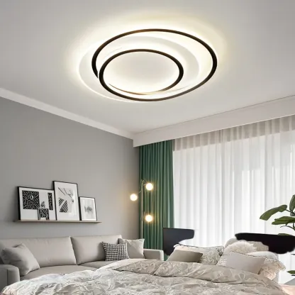 Modern LED Flush Ceiling Light with Third Gear Dimming Image - 4