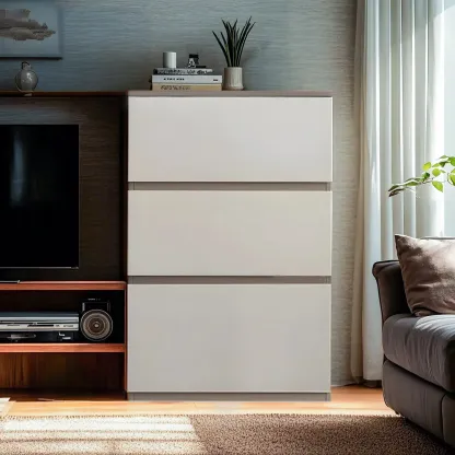 Nordic Wooden Double Dresser with 6-Drawers for Bedroom Image - 6