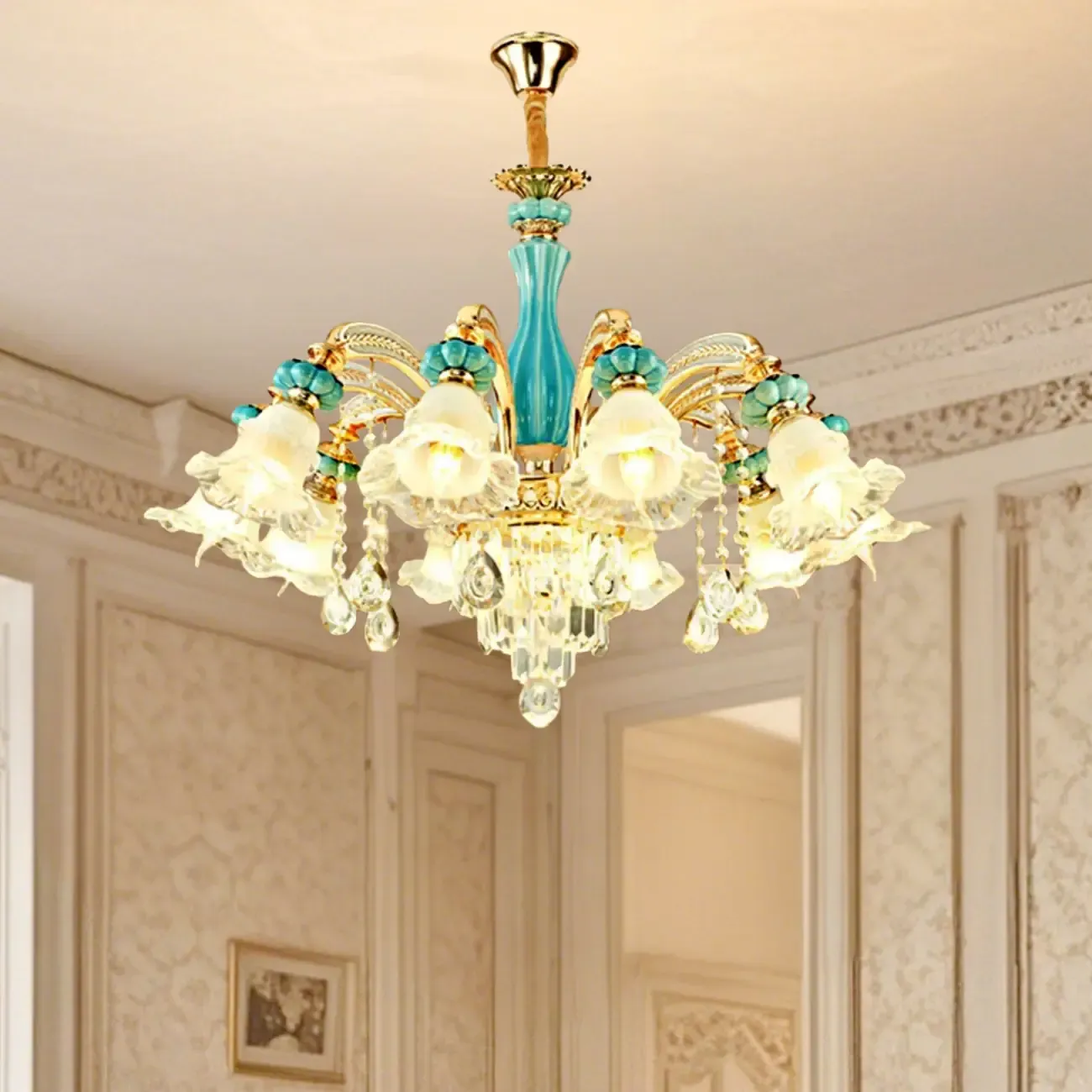 Luxury Crystal Chandelier with Elegant Design for Living Room Image - 1
