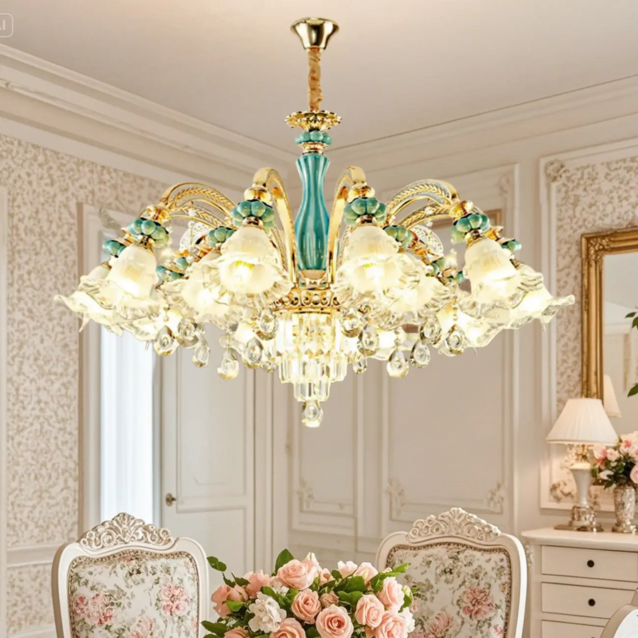 Luxury Crystal Chandelier with Elegant Design for Living Room Image - 11 | homeyfad