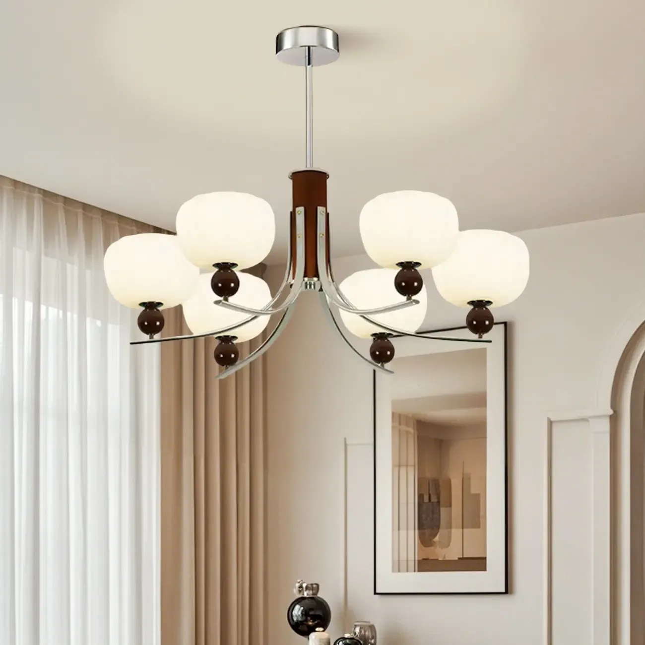 Modern Metal LED Chandelier for Living Room Decor  Image - 4