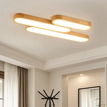 Natural Finish Flush Mount Ceiling Light for Residential Use  Image - 1