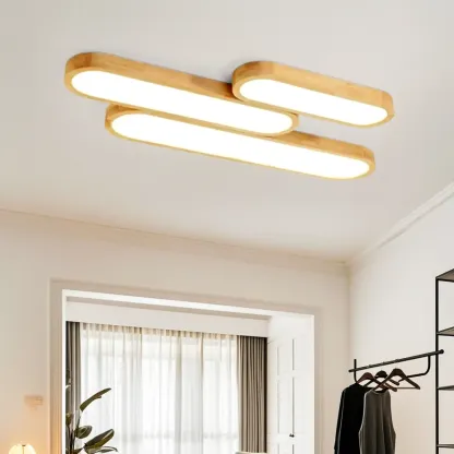 Natural Finish Flush Mount Ceiling Light for Residential Use  Image - 2