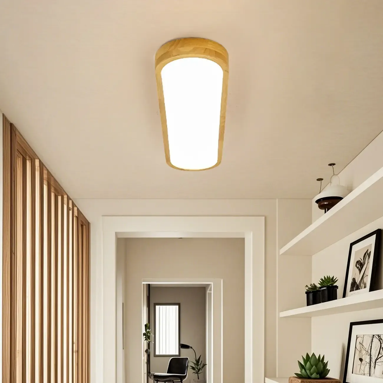 Natural Finish Flush Mount Ceiling Light for Residential Use  Image - 3
