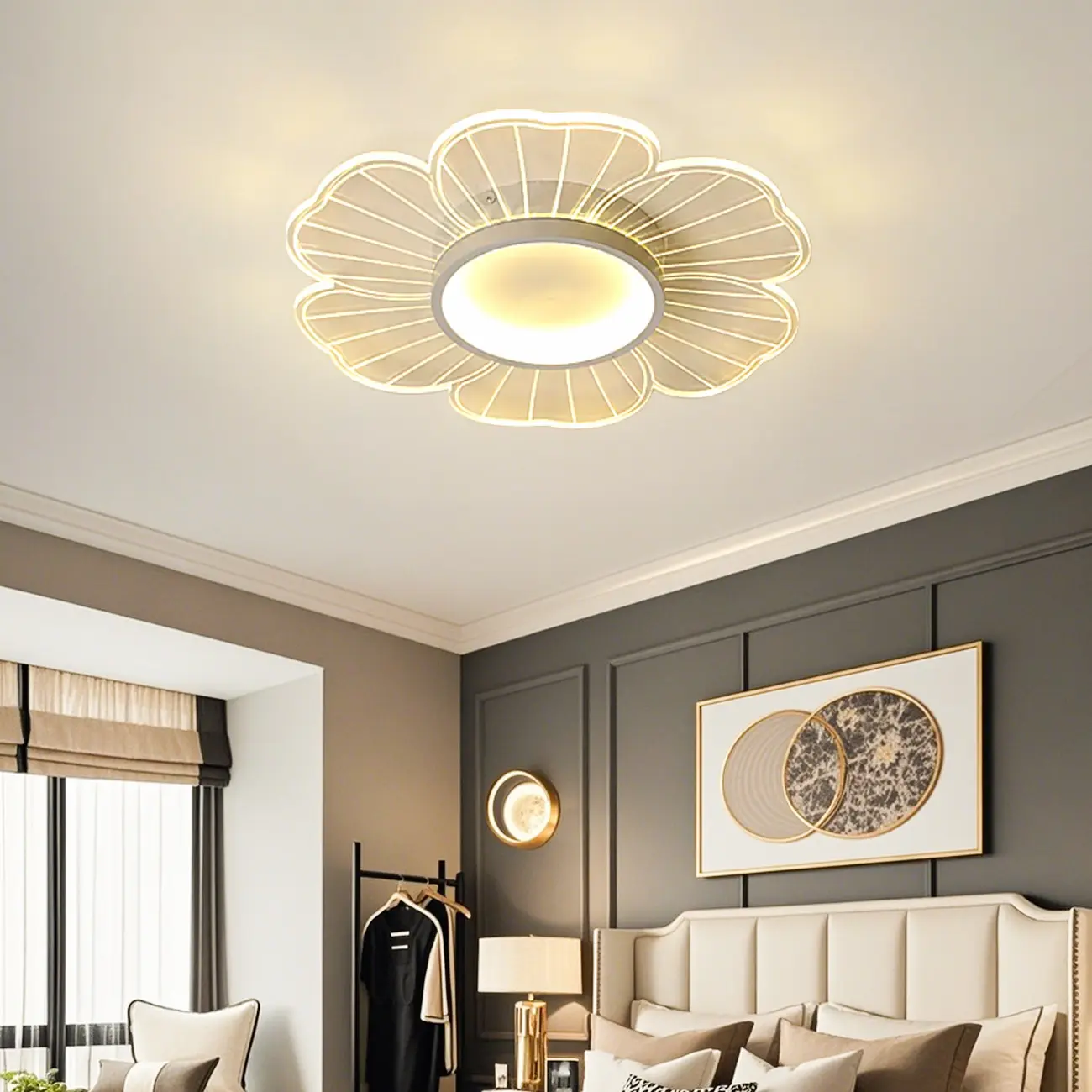 Floral LED Flush Mount Ceiling Light for Residential Use  Image - 4 | homeyfad