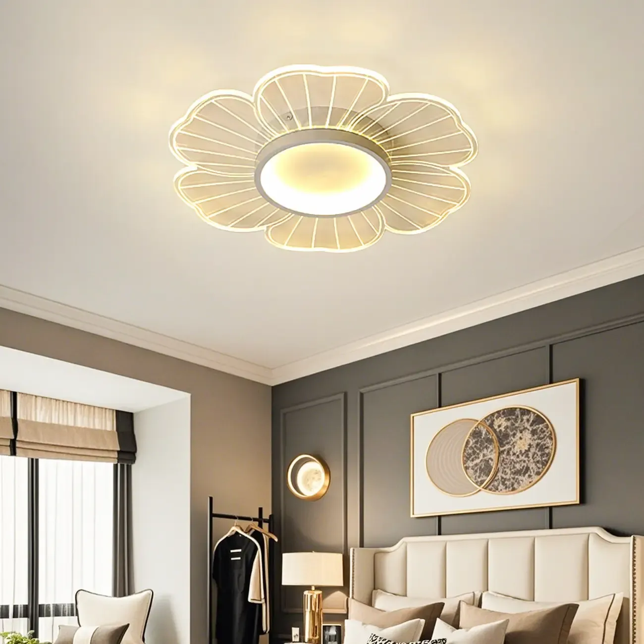 Floral LED Flush Mount Ceiling Light for Residential Use  Image - 4