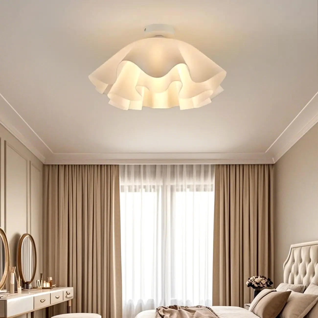 Elegant Acrylic Semi Flush Ceiling Light Fixture for Living Room Image - 1 | homeyfad