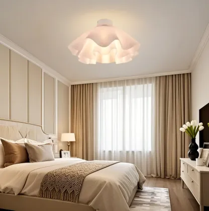 Elegant Acrylic Semi Flush Ceiling Light Fixture for Living Room Image - 3