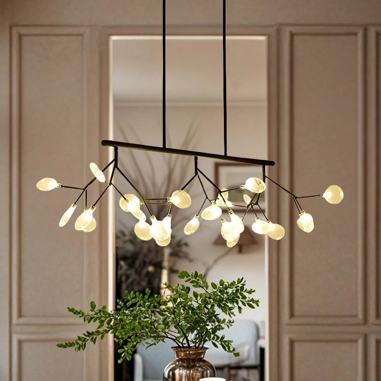 Modern Glass Branch Multi-Light Pendant Lights Image - 3 | homeyfad