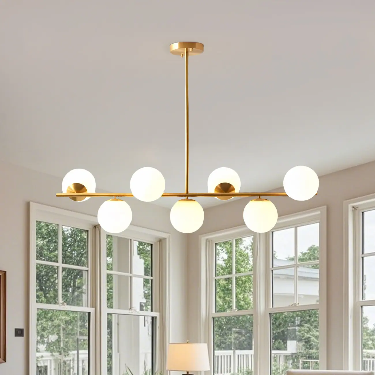 Modern Copper Globe Multi-Light Island Pendant Light Image - 2 | homeyfad