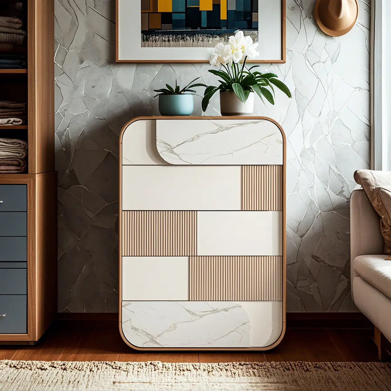Modern White Wooden Dresser & Chests with Drawers Image - 1 | homeyfad