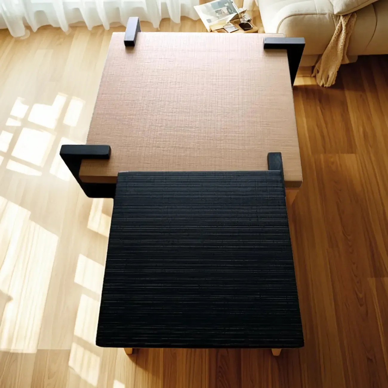 Scandinavian Pine Minimalist Coffee Table for Indoor Use Image - 6