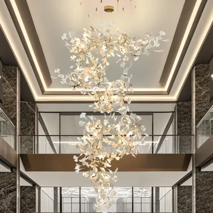 Luxury Adjustable Leaf  Chandelier for Open Spaces  Image - 2