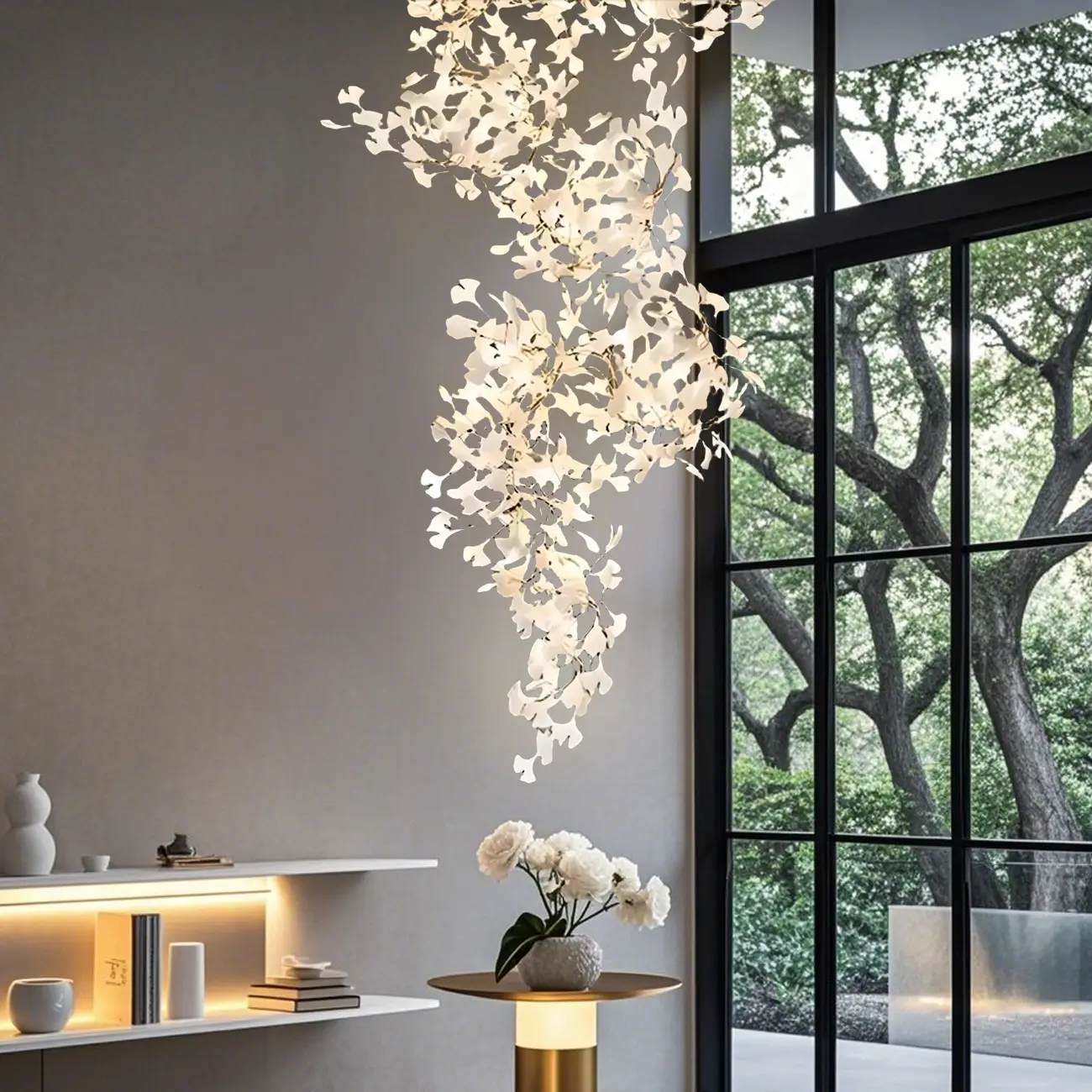 Luxury Adjustable Leaf  Chandelier for Open Spaces  Image - 3 | homeyfad