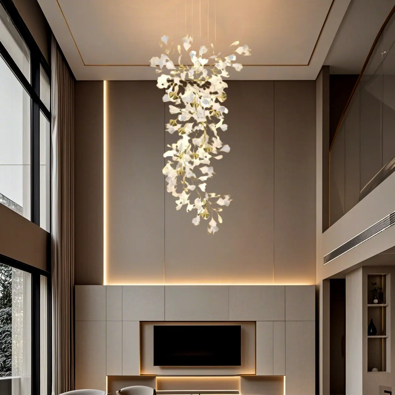 Luxury Adjustable Leaf  Chandelier for Open Spaces  Image - 20 | homeyfad