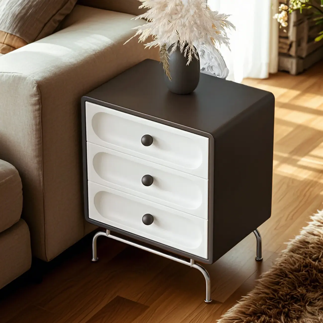 Stylish White Wooden Double Dresser with Soft-Close Drawers Image - 4 | homeyfad