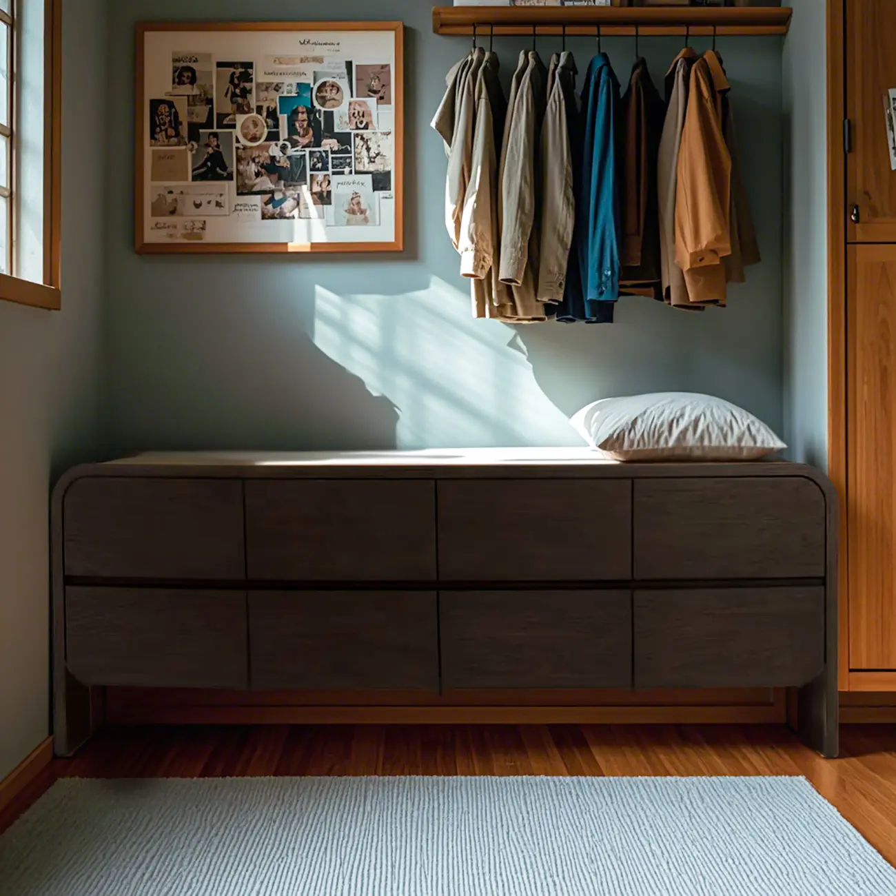  19.5''W Elegant Wooden Dresser with 8-Drawers for Bedroom Image - 2 | homeyfad