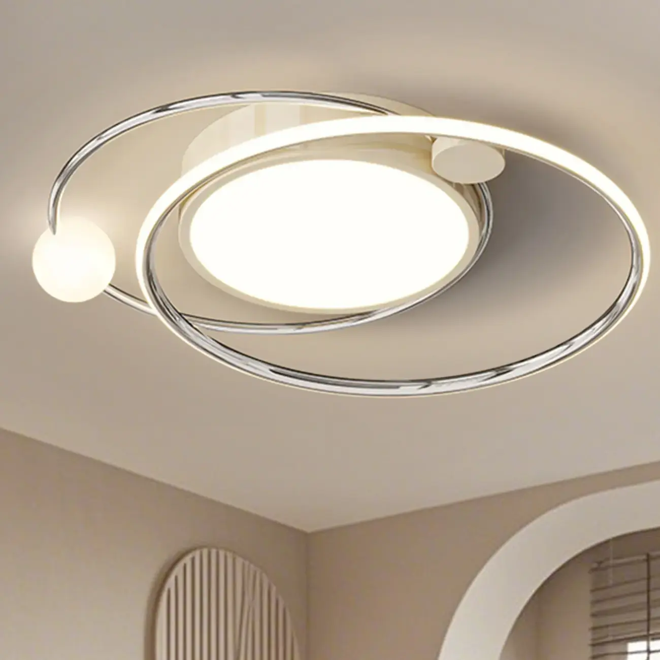 Dimmable Circular Flush Ceiling Light for Modern Bedroom  Image - 2 | homeyfad