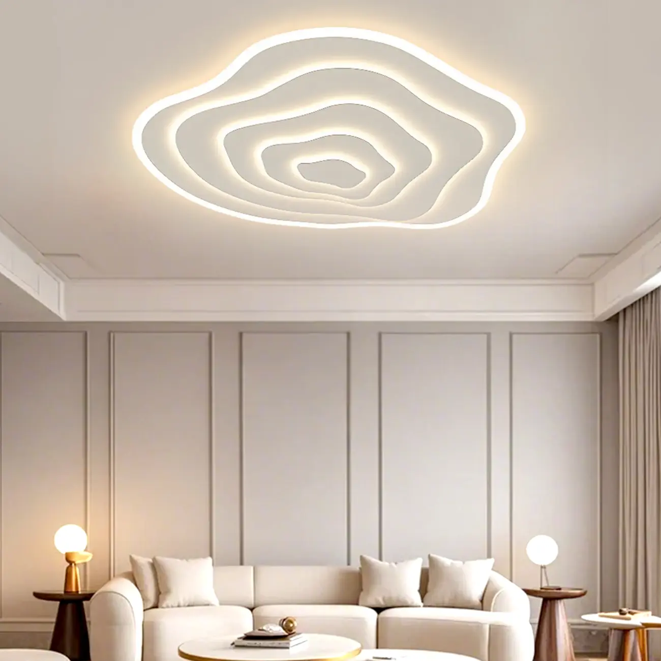 Simple Style Flush Mount Ceiling Light ,3 Color Temperature Image - 1 | homeyfad
