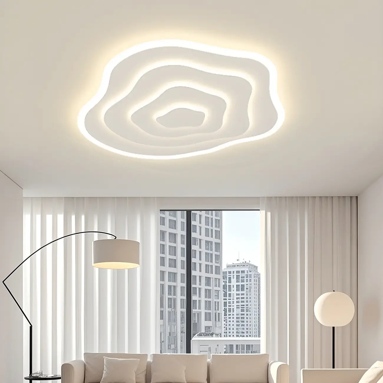 Simple Style Flush Mount Ceiling Light ,3 Color Temperature Image - 3 | homeyfad