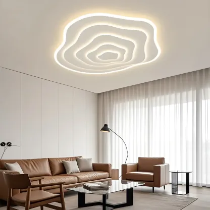 Simple Style Flush Mount Ceiling Light ,3 Color Temperature Image - 4