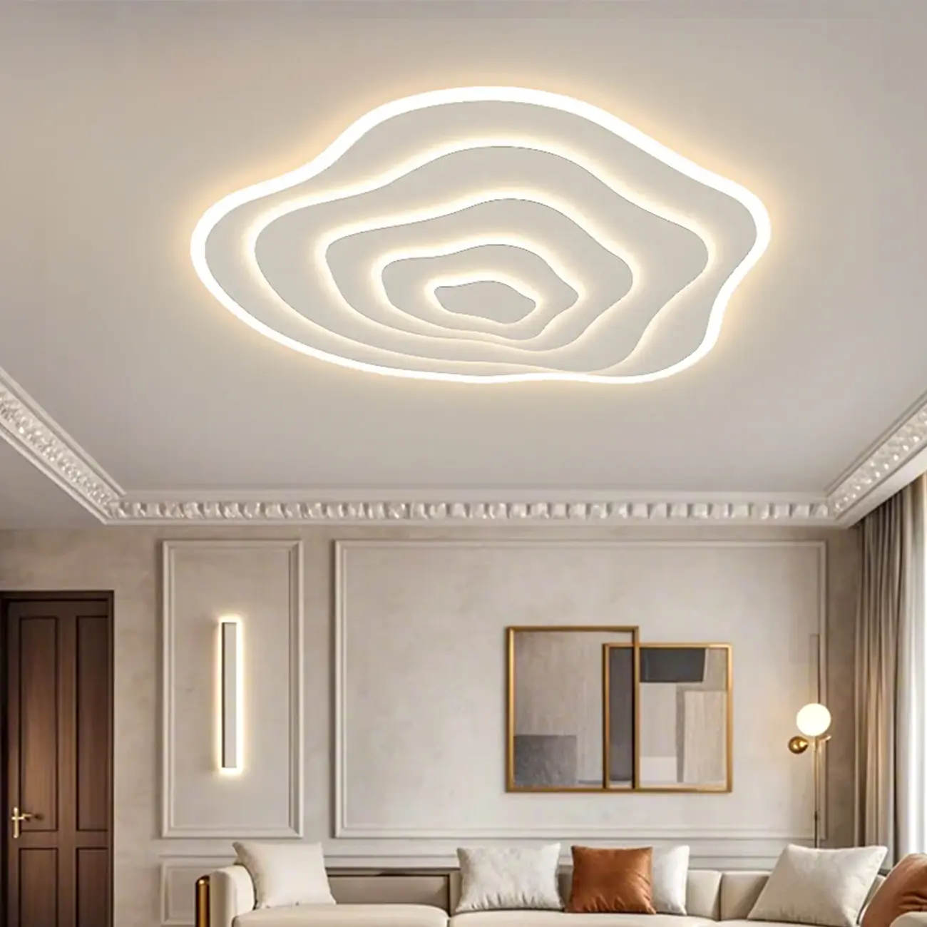 Simple Style Flush Mount Ceiling Light ,3 Color Temperature Image - 13 | homeyfad