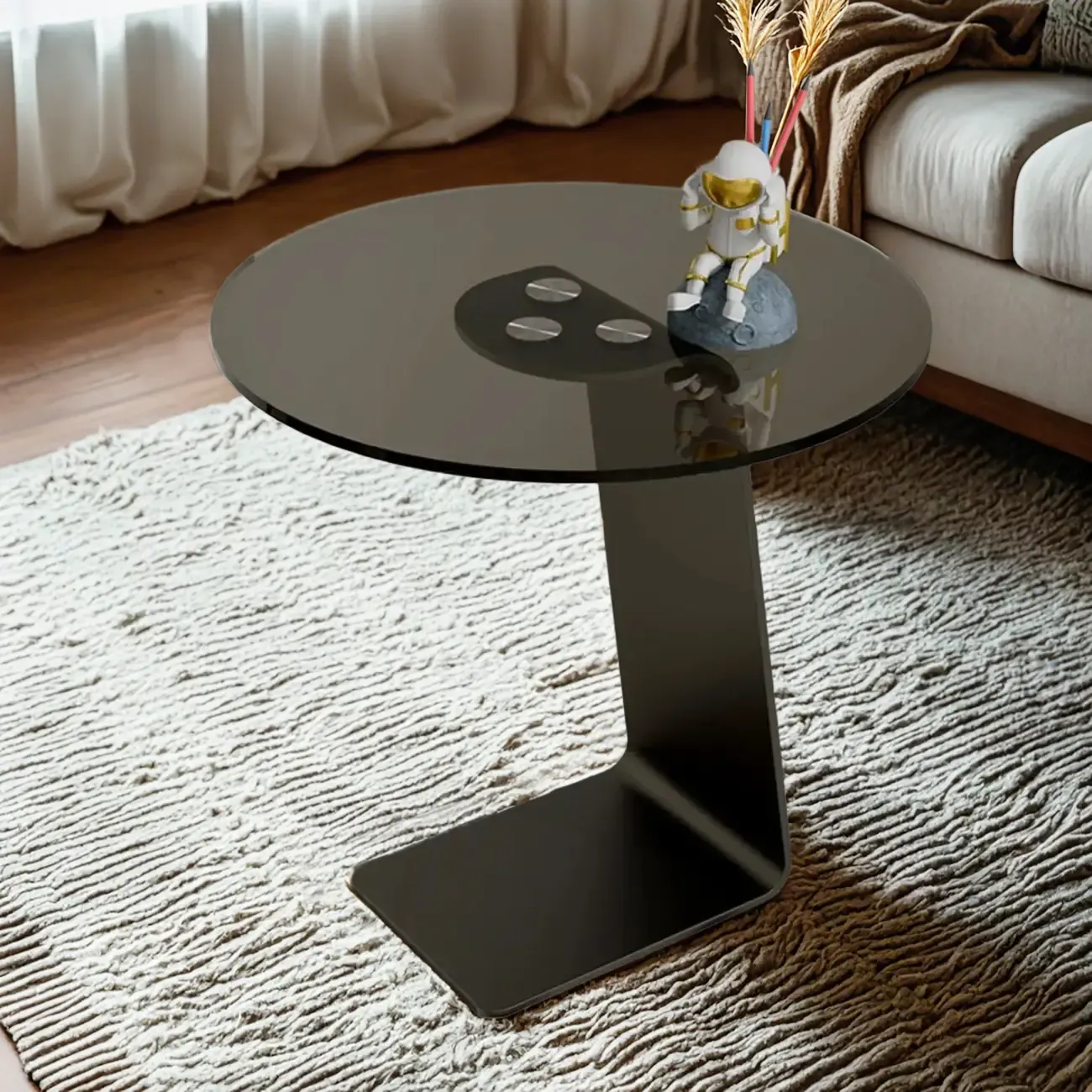 Marble Round Nesting Coffee Table Set with Modern Design   Image - 2