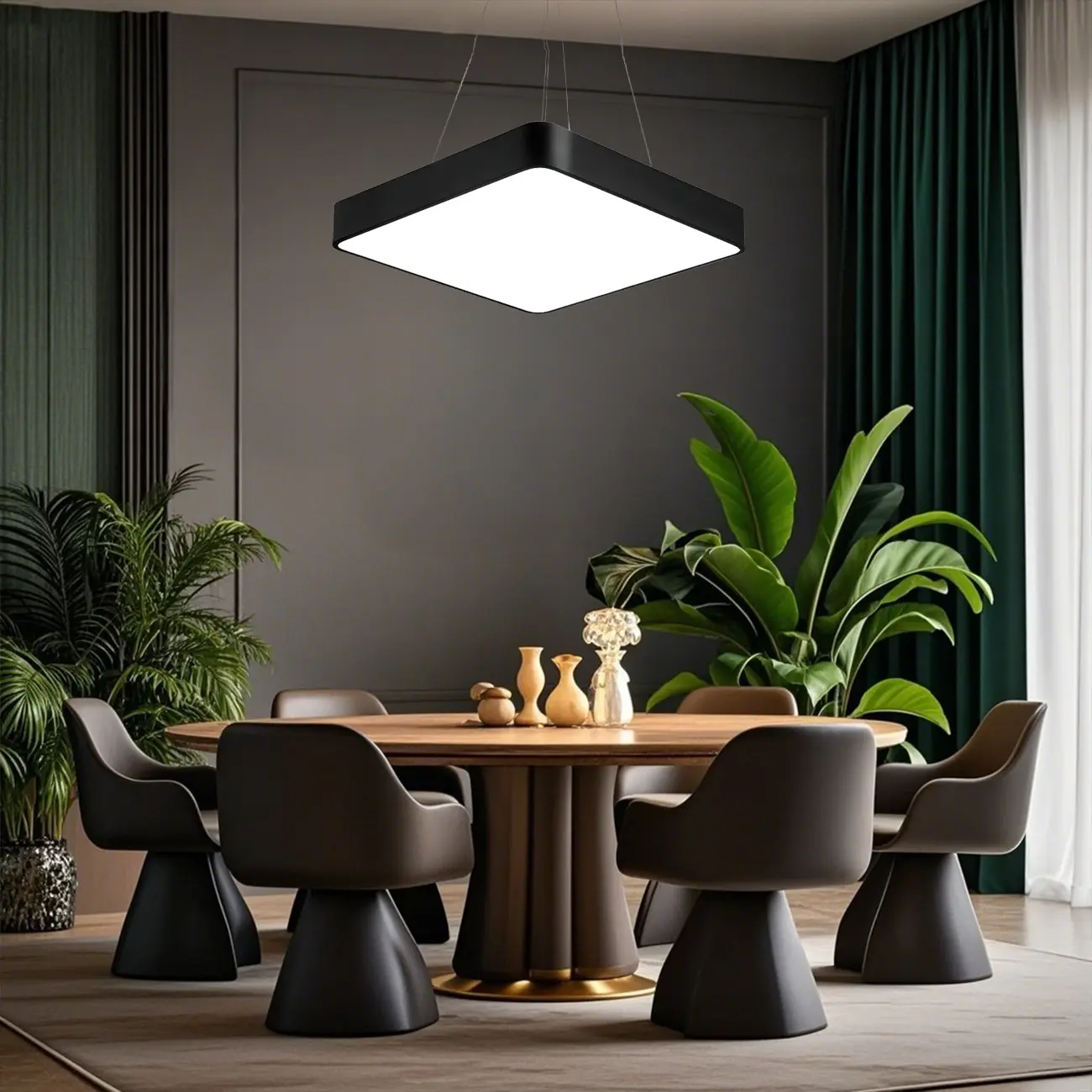 Modern LED Pendant Light with Glass Shade for Dining Room Image - 3 | homeyfad