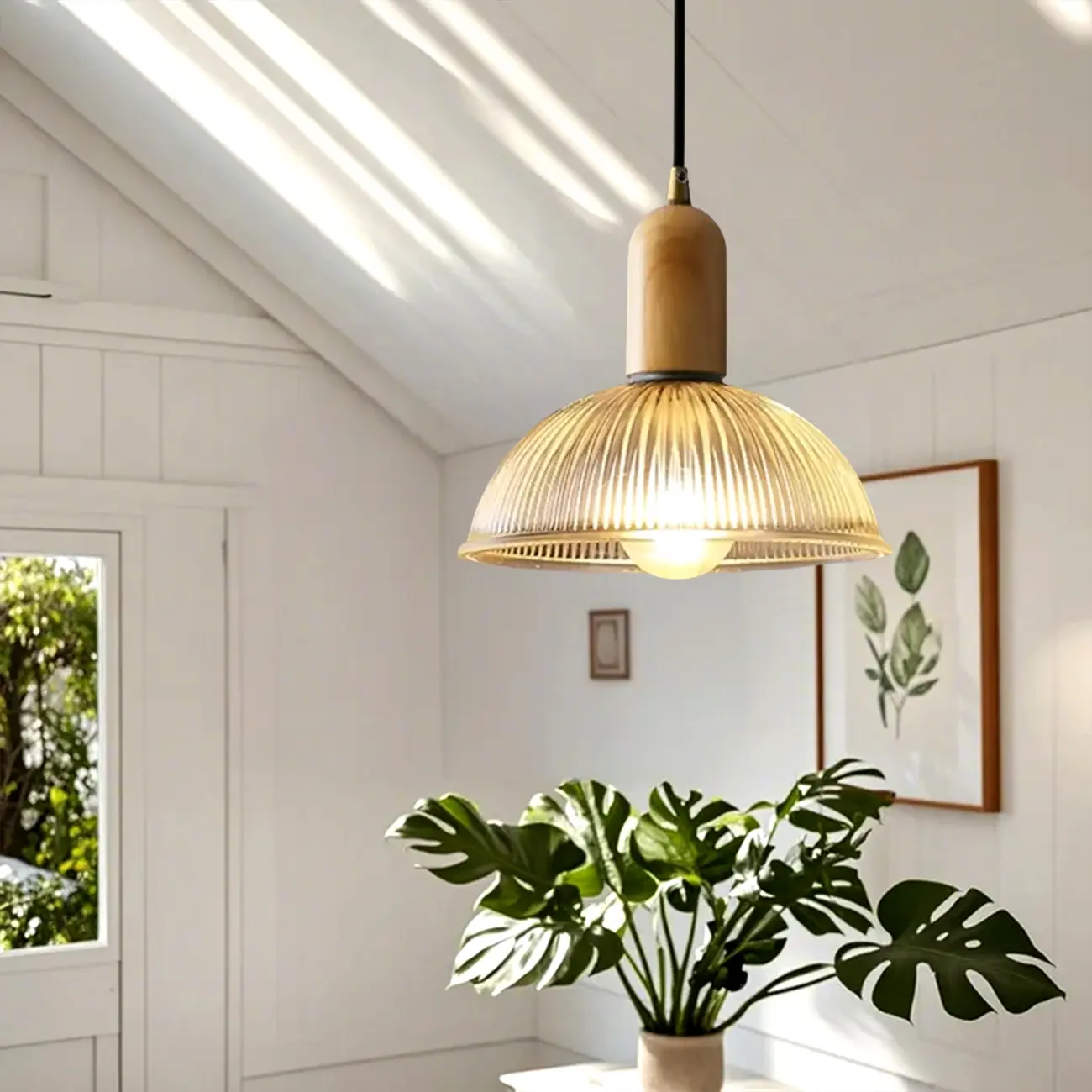 Modern Adjustable Glass Pendant Light for Kitchen Dining Image - 14 | homeyfad