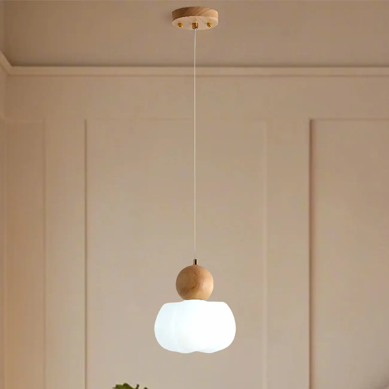 Modern Wooden Cloud Pendant Light for Bedroom Image - 14 | homeyfad