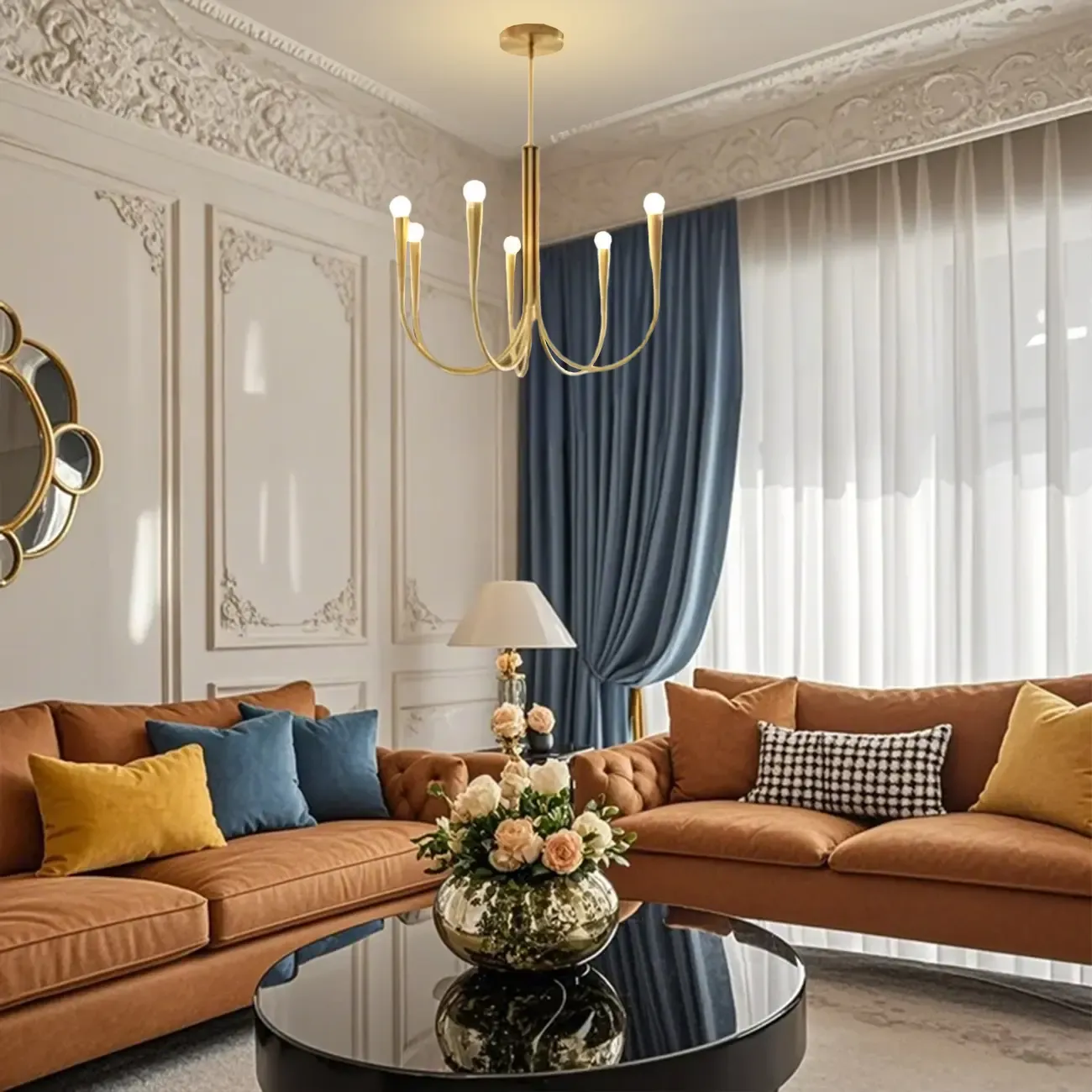 Mid-Century Branch Ceiling Chandelier with Adjustable Height Image - 1