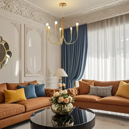 Mid-Century Branch Ceiling Chandelier with Adjustable Height Image - 1