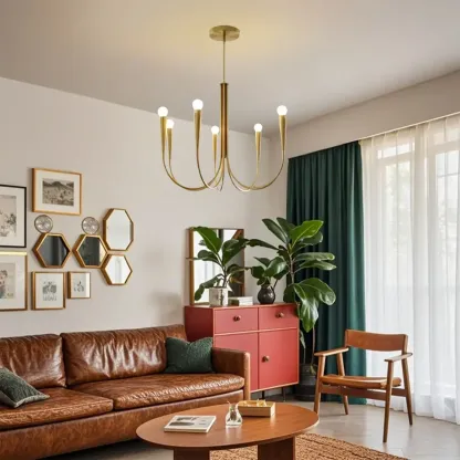 Mid-Century Branch Ceiling Chandelier with Adjustable Height Image - 2