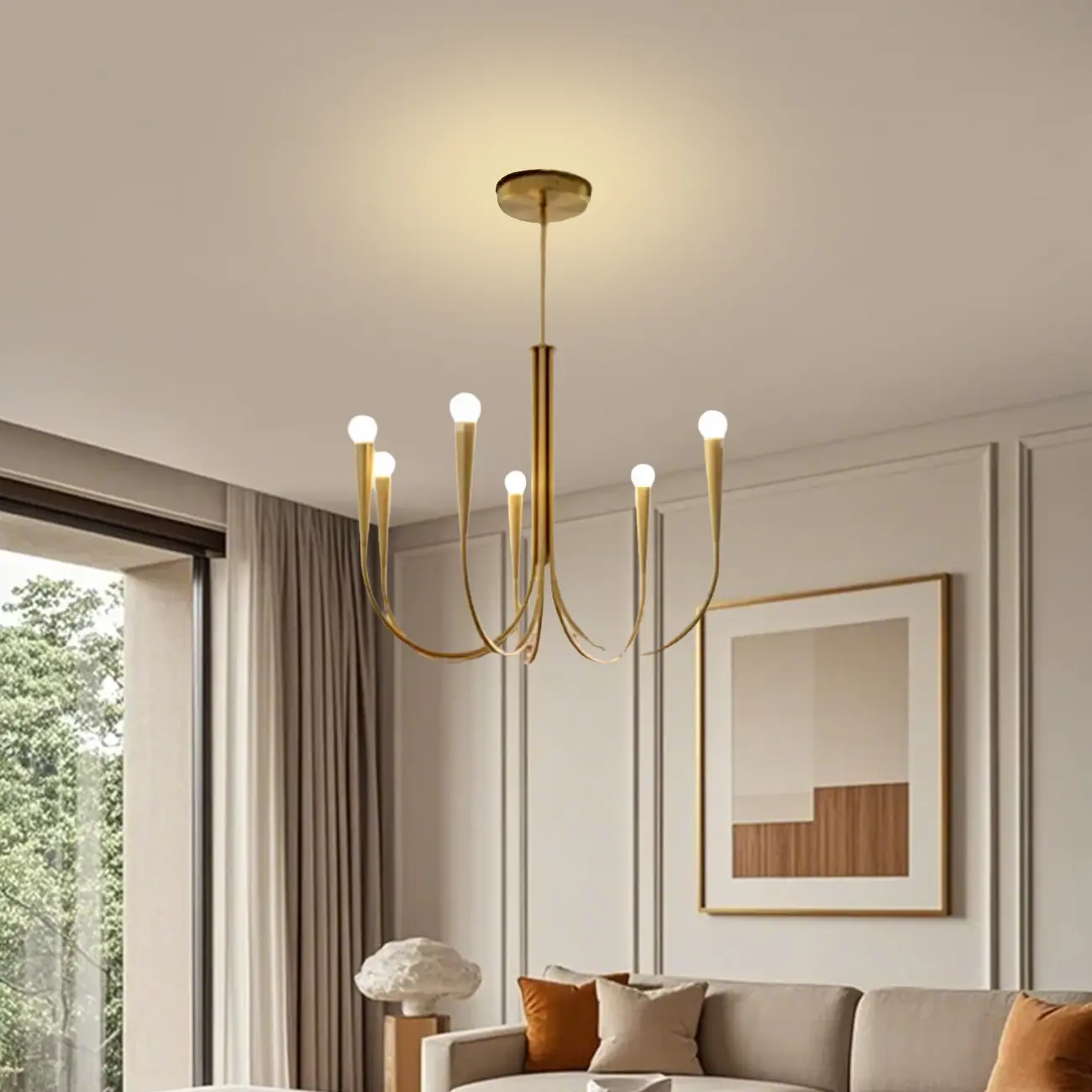 Mid-Century Branch Ceiling Chandelier with Adjustable Height Image - 3 | homeyfad