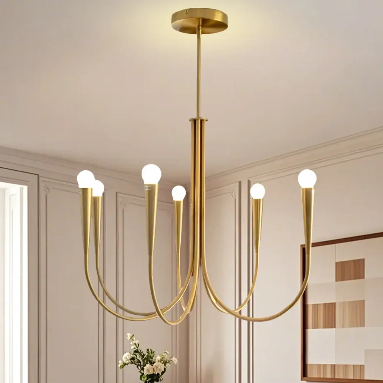 Mid-Century Branch Ceiling Chandelier with Adjustable Height Image - 12