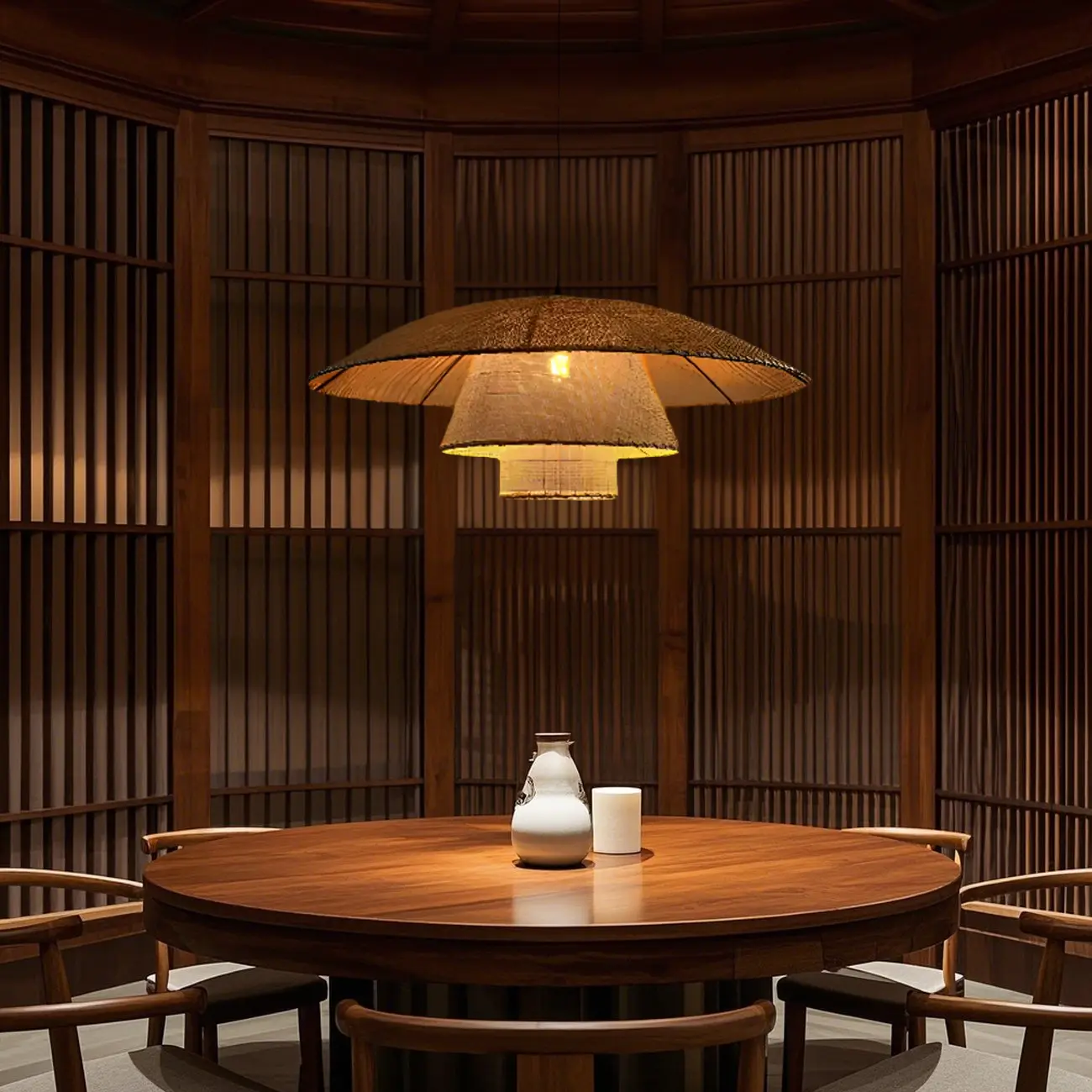 Designer handmade floral led pendant lamp with rattan petals for decor Image - 3 | homeyfad