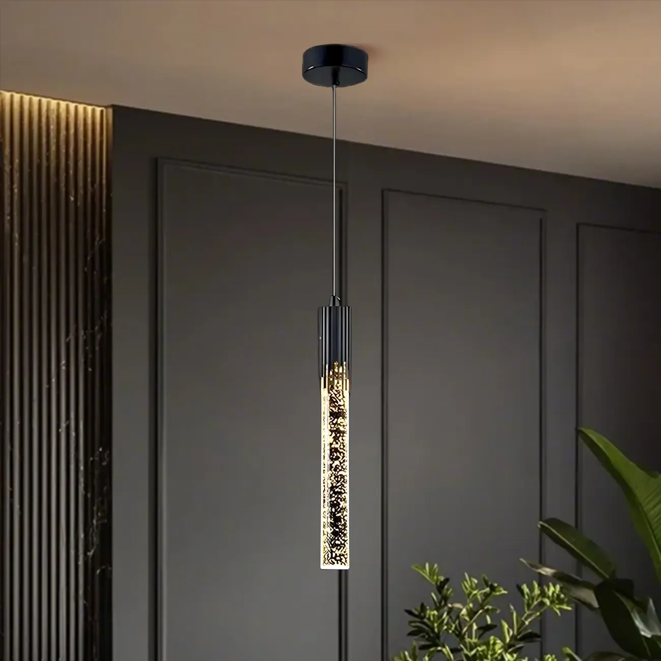 Modern Gold Glass Pendant Light for Dining Room Image - 15