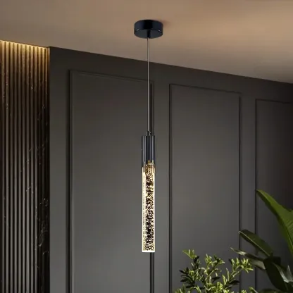 Modern Gold Glass Pendant Light for Dining Room Image - 15