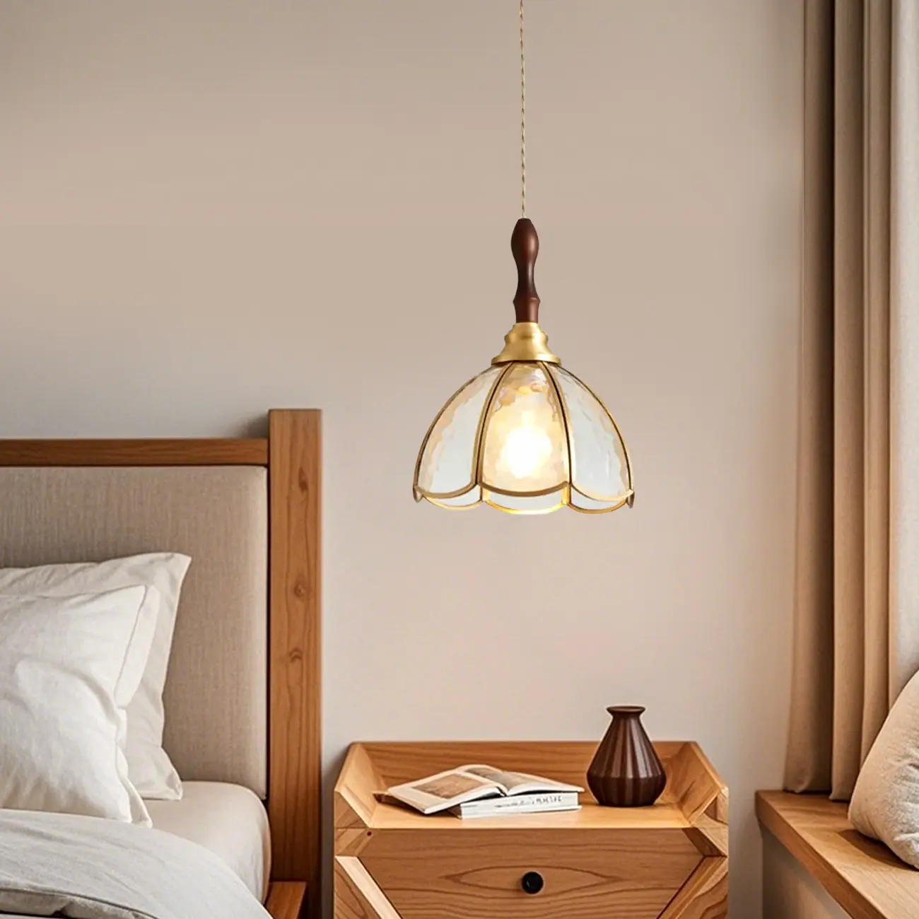 Retro Stained Glass Floral Pendant Lamp for Elegant Home Decor Image - 7 | homeyfad