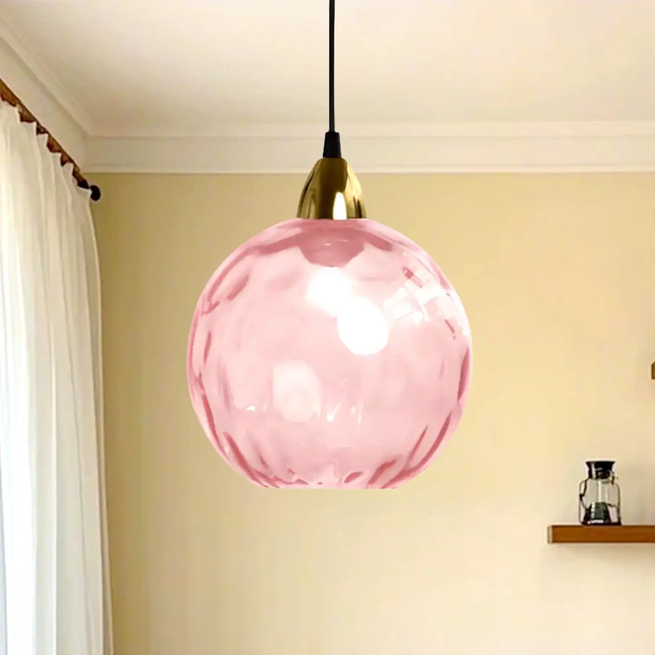 Artistic Stained Glass Globe Pendant Light for Dining Room Image - 16 | homeyfad