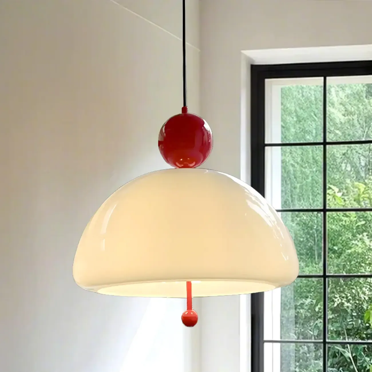 Minimalist 3-Light Dome Glass Chandelier for Dining Room Image - 4