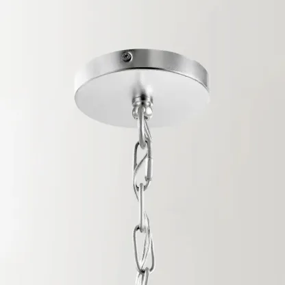 Modern Metal Silver Leaf Shape Pendant Light Image - 4